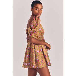 LoveShackFancy Size 0 Bennington Mini Dress $395 Floral Babydoll